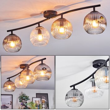 Ripoll Taklampa, kullampa Amber, Klart, Rökfärger, 4-ljuskällor