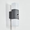 Felor vägglampa utomhus, Up & Down Lampa, Vägglampa LED Antracit, 2-ljuskällor, Rörelsedetektor