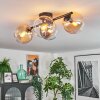 Koyoto Taklampa, kullampa Amber, Klart, Rökfärger, 4-ljuskällor