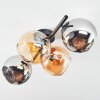 Koyoto Taklampa, kullampa Amber, Krom, Rökfärger, 4-ljuskällor