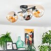 Koyoto Taklampa, kullampa Amber, Krom, Klart, Rökfärger, 4-ljuskällor