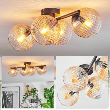 Koyoto Taklampa, kullampa Amber, Klart, 4-ljuskällor