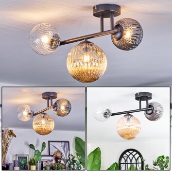 Chehalis Taklampa, kullampa Amber, Klart, Rökfärger, 3-ljuskällor