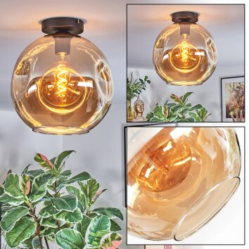 Ripoll Taklampa, kullampa Amber, 1-ljuskällor