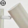 Javel Vägglampa, Väggspotlight Sandfärgad, Vit, 1-ljuskällor