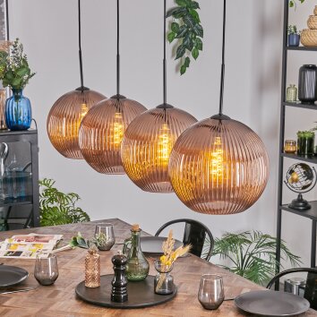 Koyoto Pendellampa, kullampa, Pendelbelysning Kopparfärg, 4-ljuskällor
