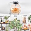 Koyoto Taklampa, kullampa 30 cm Amber, 1-ljuskällor