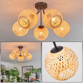 Basto Taklampa, kullampa Naturfärger, 5-ljuskällor