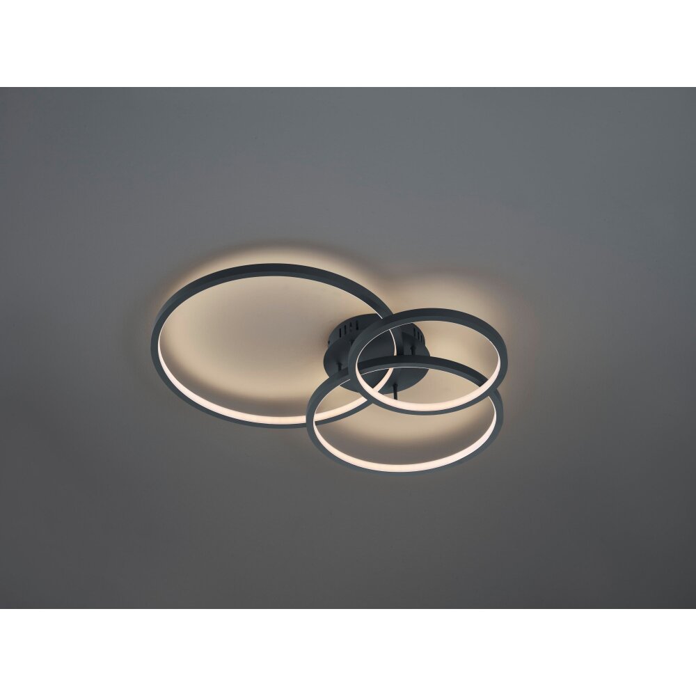 Trio Lampor Aaron Taklampa LED Antracit, 1-ljuskällor, Fjärrkontroll, Färgväxlare main product photo