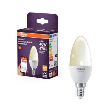 Osram E14 4.9 Watt dimbar 470 Lumen