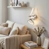 Lunor Vägglampa, Väggspotlight LED Krom, 1-ljuskällor