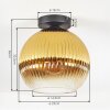 Koyoto Taklampa, kullampa 25 cm Guld, Klart, 1-ljuskällor
