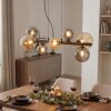 Chehalis Pendellampa, kullampa, Pendelbelysning Amber, Rökfärger, 8-ljuskällor
