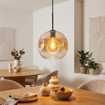 Ripoll Pendellampa, kullampa, Pendelbelysning Amber, Klart, 1-ljuskällor