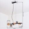 Chehalis Pendellampa, kullampa, Pendelbelysning Amber, Klart, Rökfärger, 8-ljuskällor