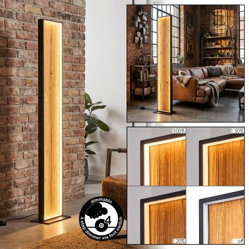 Gerin Golvlampa LED Naturfärger, Svart, 1-ljuskällor