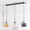 Koyoto Pendellampa, kullampa, Pendelbelysning Amber, Klart, Rökfärger, 3-ljuskällor