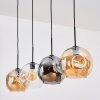 Ripoll Pendellampa, kullampa, Pendelbelysning Amber, Klart, Rökfärger, 4-ljuskällor