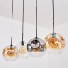 Ripoll Pendellampa, kullampa, Pendelbelysning Amber, Klart, Rökfärger, 4-ljuskällor
