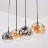 Ripoll Pendellampa, kullampa, Pendelbelysning Amber, Klart, Rökfärger, 4-ljuskällor