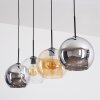 Koyoto Pendellampa, kullampa, Pendelbelysning Amber, Krom, Klart, Rökfärger, 4-ljuskällor