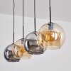 Koyoto Pendellampa, kullampa, Pendelbelysning Amber, Krom, Rökfärger, 4-ljuskällor