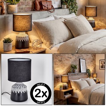 Mirvel Bordslampa Svart, Vit, 1-ljuskällor