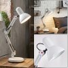 Nurmasuando Skrivbordslampa, Bordslampa LED Svart, Vit, 1-ljuskällor
