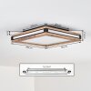 Lucera Taklampa, Panel LED träoptik, Svart, 1-ljuskällor