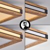 Lucera Taklampa, Panel LED träoptik, Svart, 1-ljuskällor