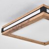 Lucera Taklampa, Panel LED träoptik, Svart, 1-ljuskällor