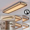 Lucera Taklampa, Panel LED träoptik, Svart, 1-ljuskällor