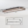Lucera Taklampa, Panel LED träoptik, Svart, 1-ljuskällor
