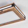 Lucera Taklampa, Panel LED träoptik, Svart, 1-ljuskällor