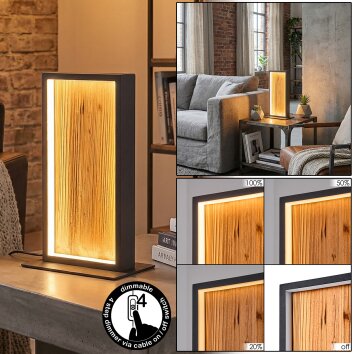 Gerin Bordslampa LED Naturfärger, Svart, 1-ljuskällor