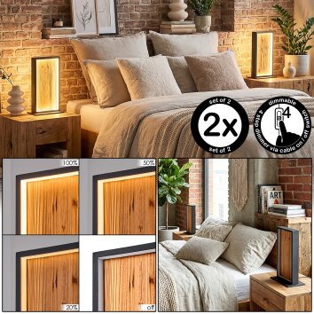 Gerin Bordslampa LED Naturfärger, Svart, 1-ljuskällor