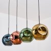 Ripoll Pendellampa, kullampa, Pendelbelysning Blå, Guld, Grön, Kopparfärg, 4-ljuskällor