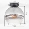Koyoto Taklampa, kullampa 25 cm Klart, Rökfärger, 1-ljuskällor