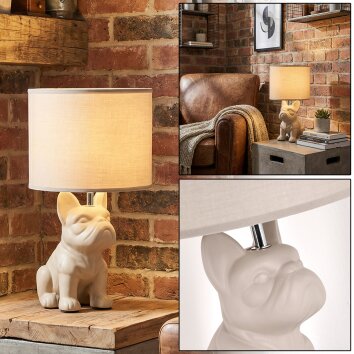 Harol Bordslampa Krom, Sandfärgad, 1-ljuskällor