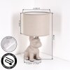 Harol Bordslampa Krom, Sandfärgad, 1-ljuskällor
