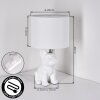 Harol Bordslampa Krom, Vit, 1-ljuskällor