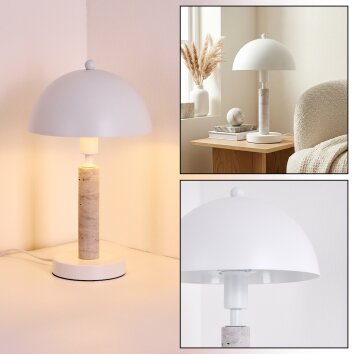 Golam Bordslampa Vit, 1-ljuskällor