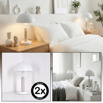 Golam Bordslampa Vit, 1-ljuskällor