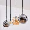 Ripoll Pendellampa, kullampa, Pendelbelysning Amber, Klart, Rökfärger, 4-ljuskällor