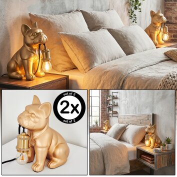 Harol Bordslampa Guld, 1-ljuskällor