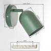 Horen Vägglampa, Väggspotlight Grön, 1-ljuskällor
