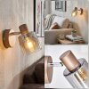 Casterk Vägglampa, Väggspotlight Brun, Krom, 1-ljuskällor