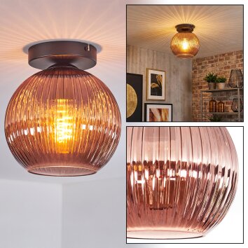Koyoto Taklampa, kullampa Kopparfärg, 1-ljuskällor