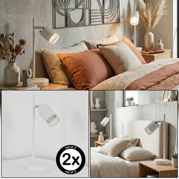 Fenik Bordslampa Vit, 1-ljuskällor