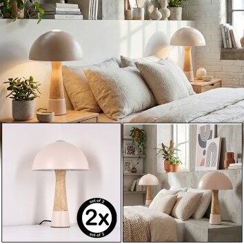 Forgek Bordslampa Champagne Färger, Sten-look, 1-ljuskällor